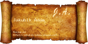 Jakubik Ádám névjegykártya